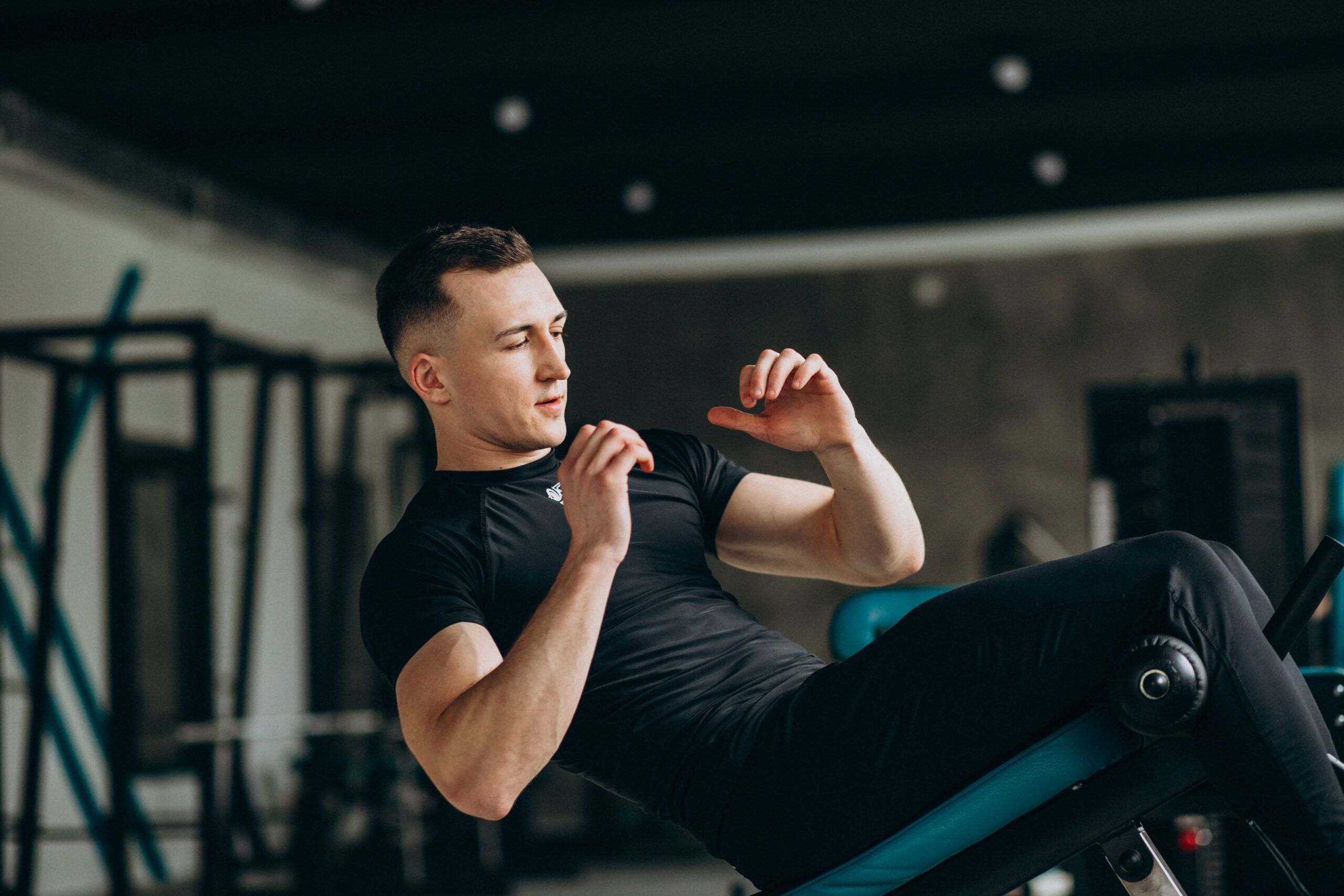 mężczyzna trenujący